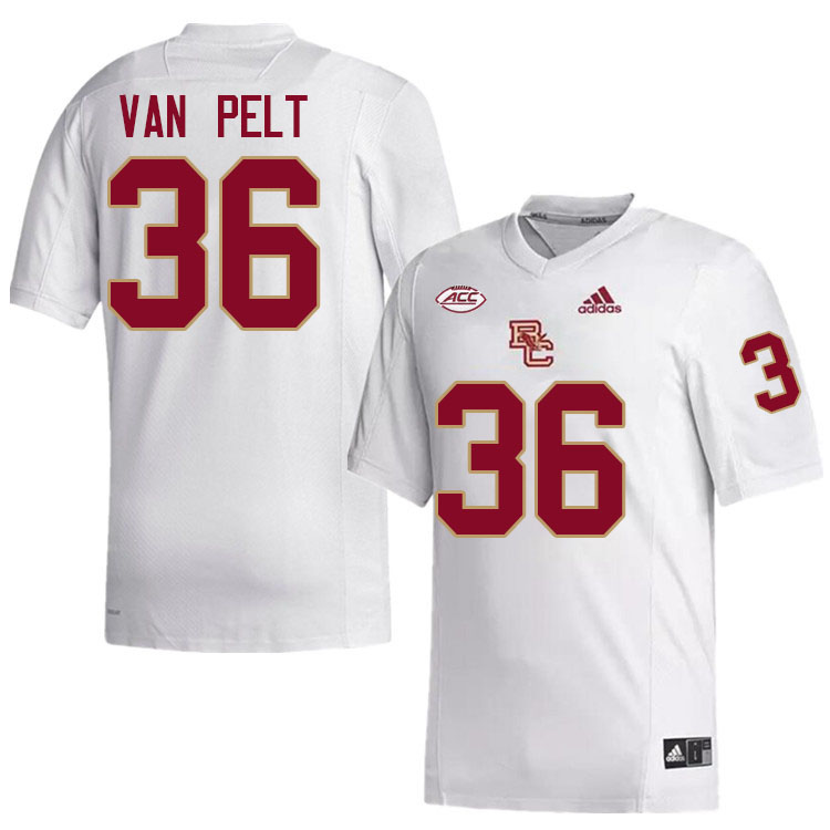 Boston College Eagles #36 Billy Van Pelt College Football Jerseys Stitched-White